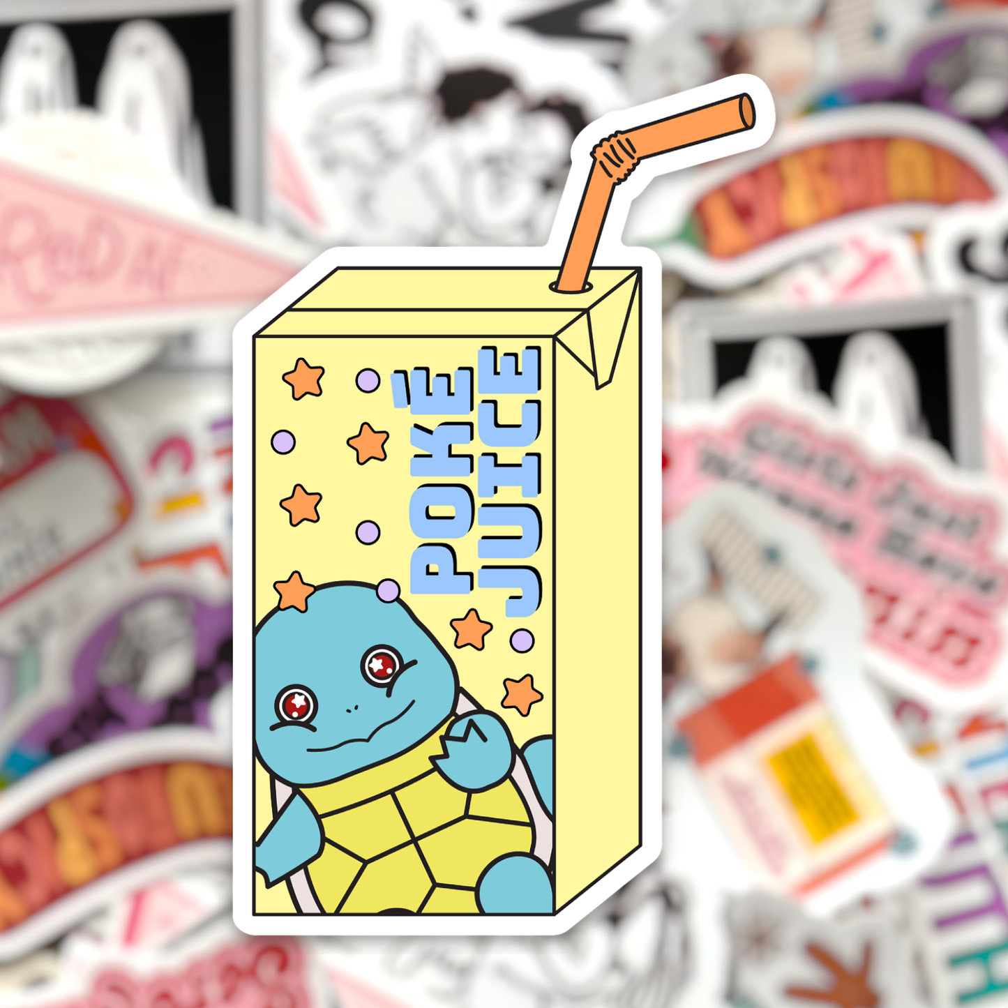 Squirtle Pokemon Juicebox Sticker