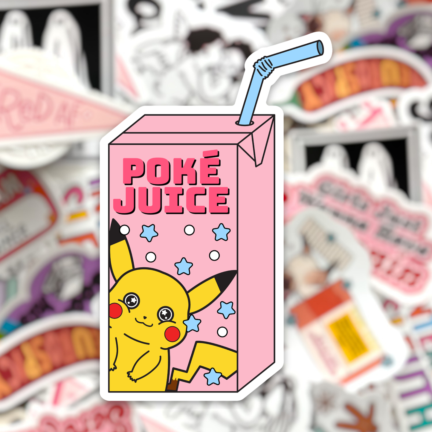 Pikachu Pokemon Juicebox Sticker