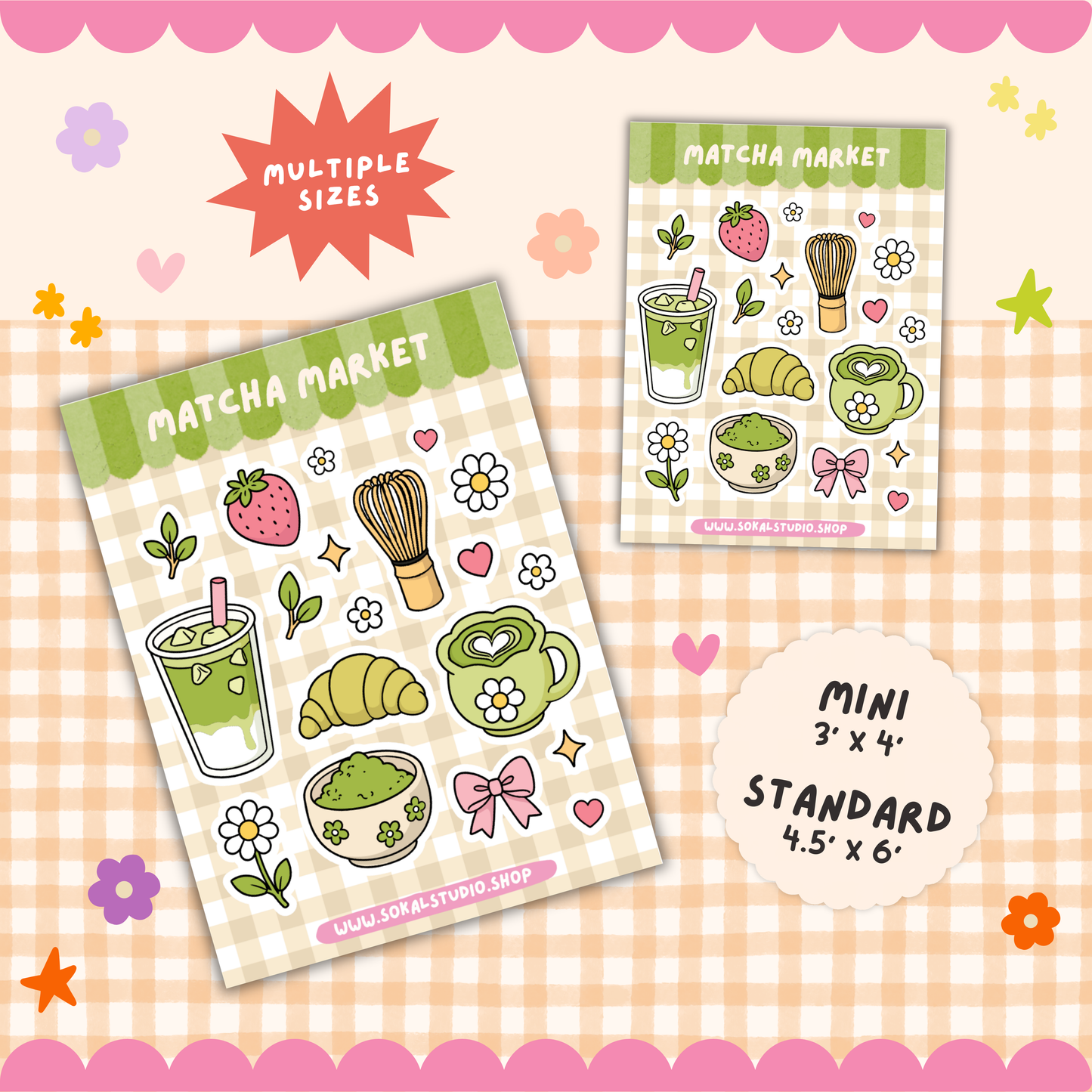 Matcha Market - Sticker Sheet