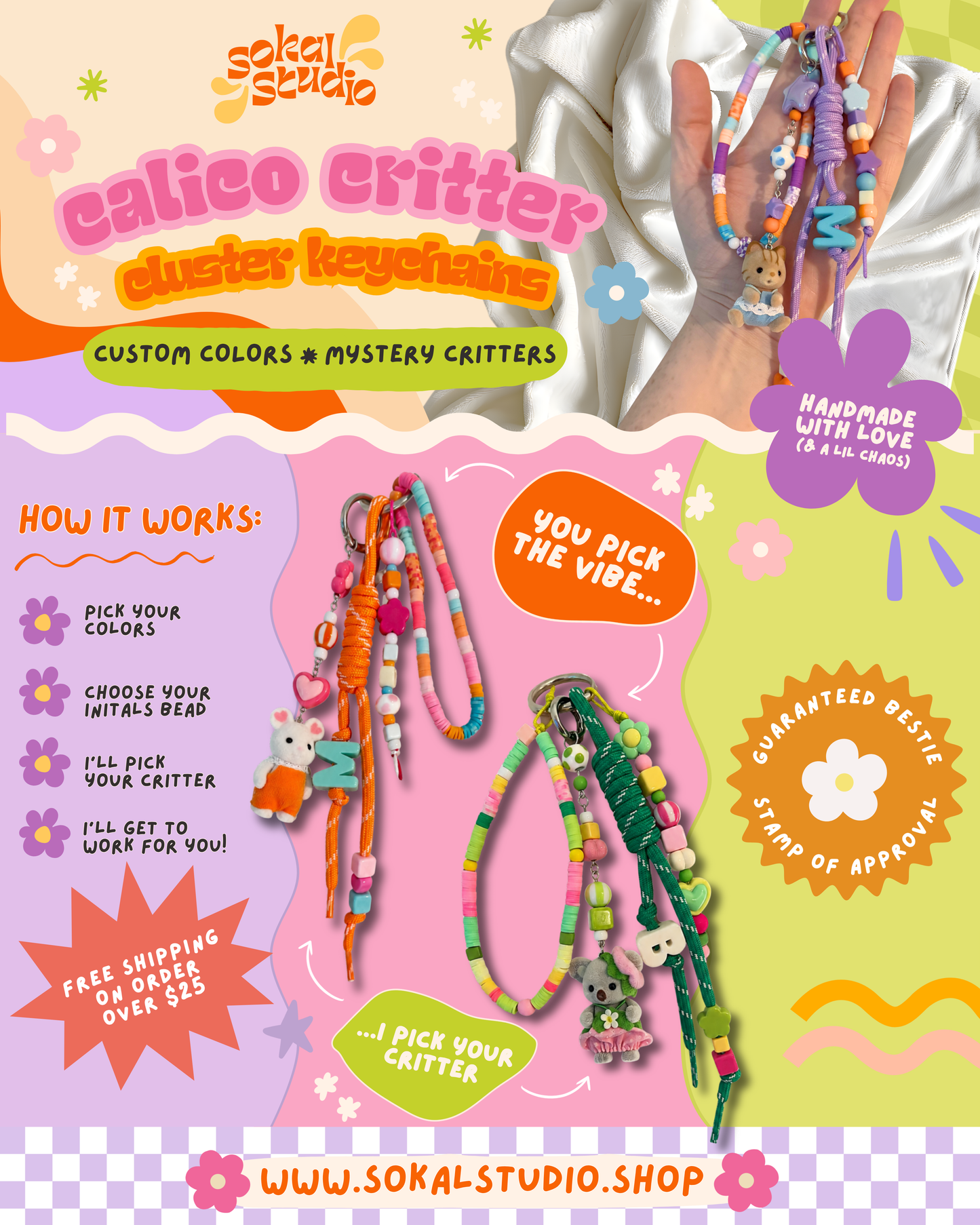 Calico Critter Cluster Keychain
