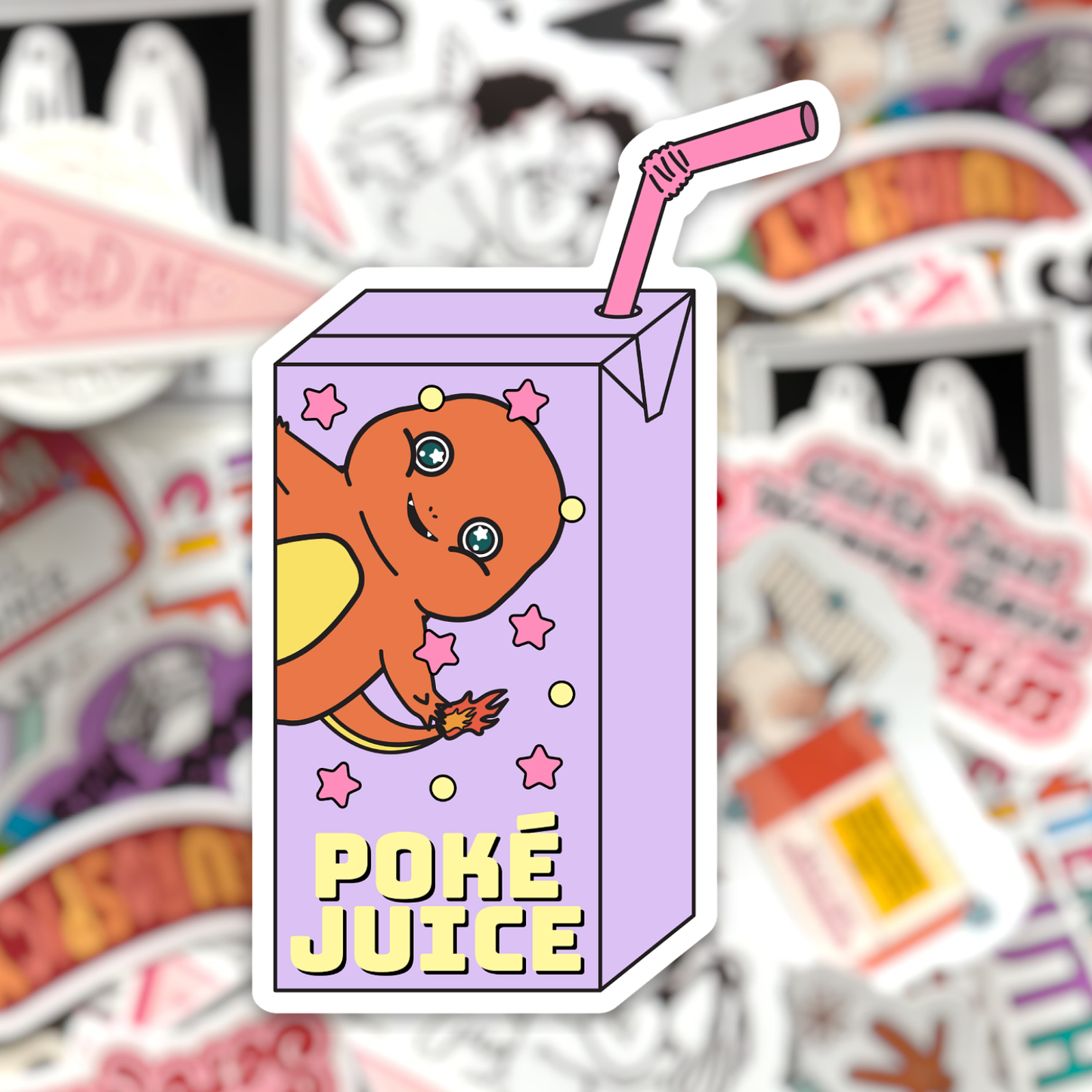 Charmander Pokemon Juicebox Sticker