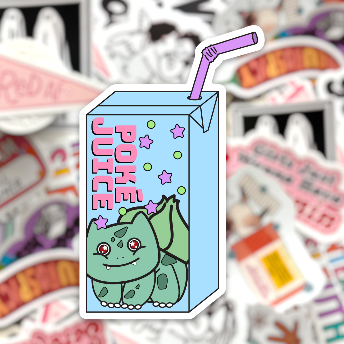 Bulbasaur Pokemon Juicebox Sticker